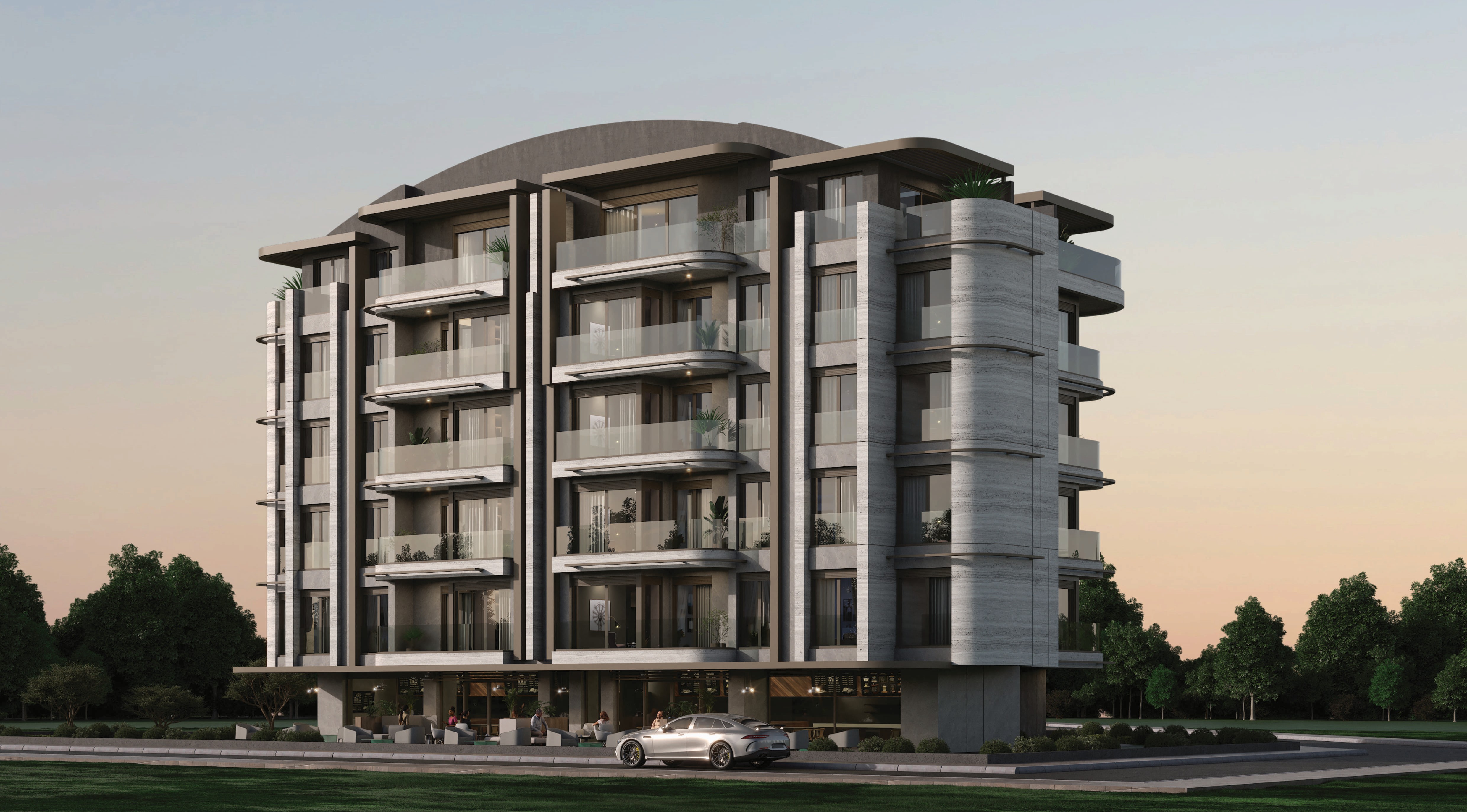 LE MARİN cephe ve peyzaj görünümü